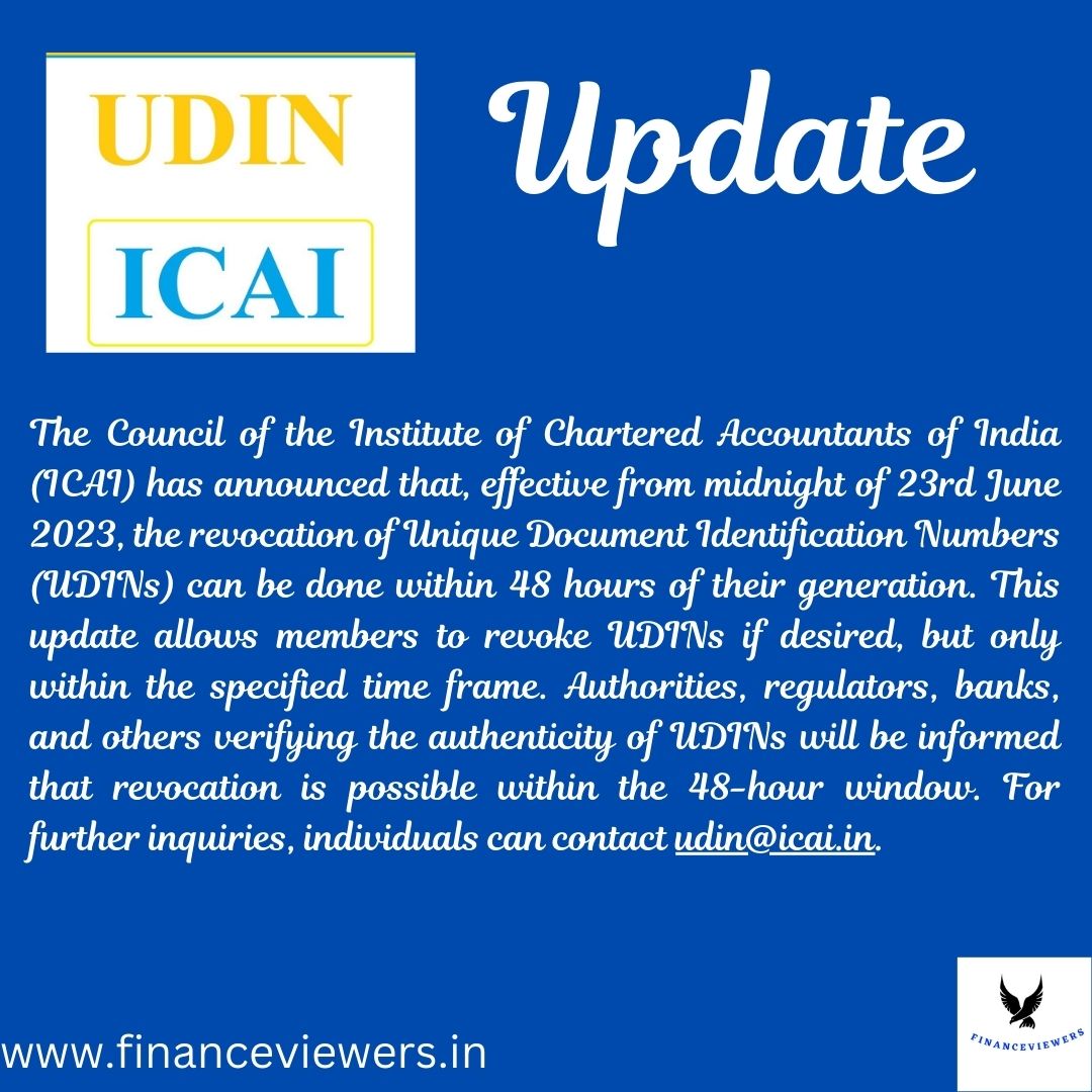 The ICAI restricts UDIN revocations to 48 hours. 
Read More: https://udin.icai.org/announcement/udin_2023-06-23