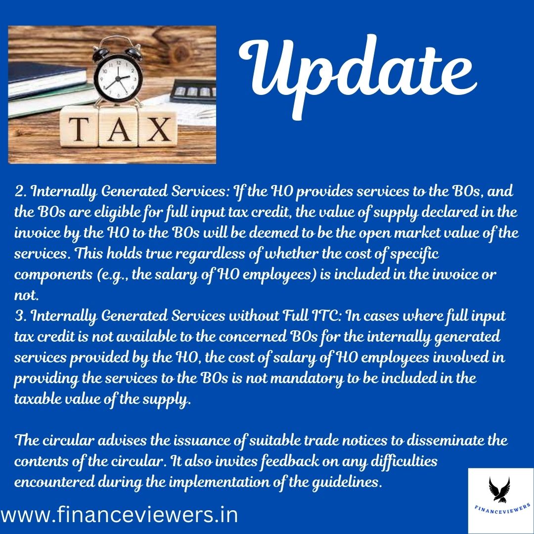 Circular No. 199 11/2023-GST clarifies  Taxability of  Services between Distinct Offices.  Circular: https://taxinformation.cbic.gov.in/view-pdf/1003173/ENG/Circulars